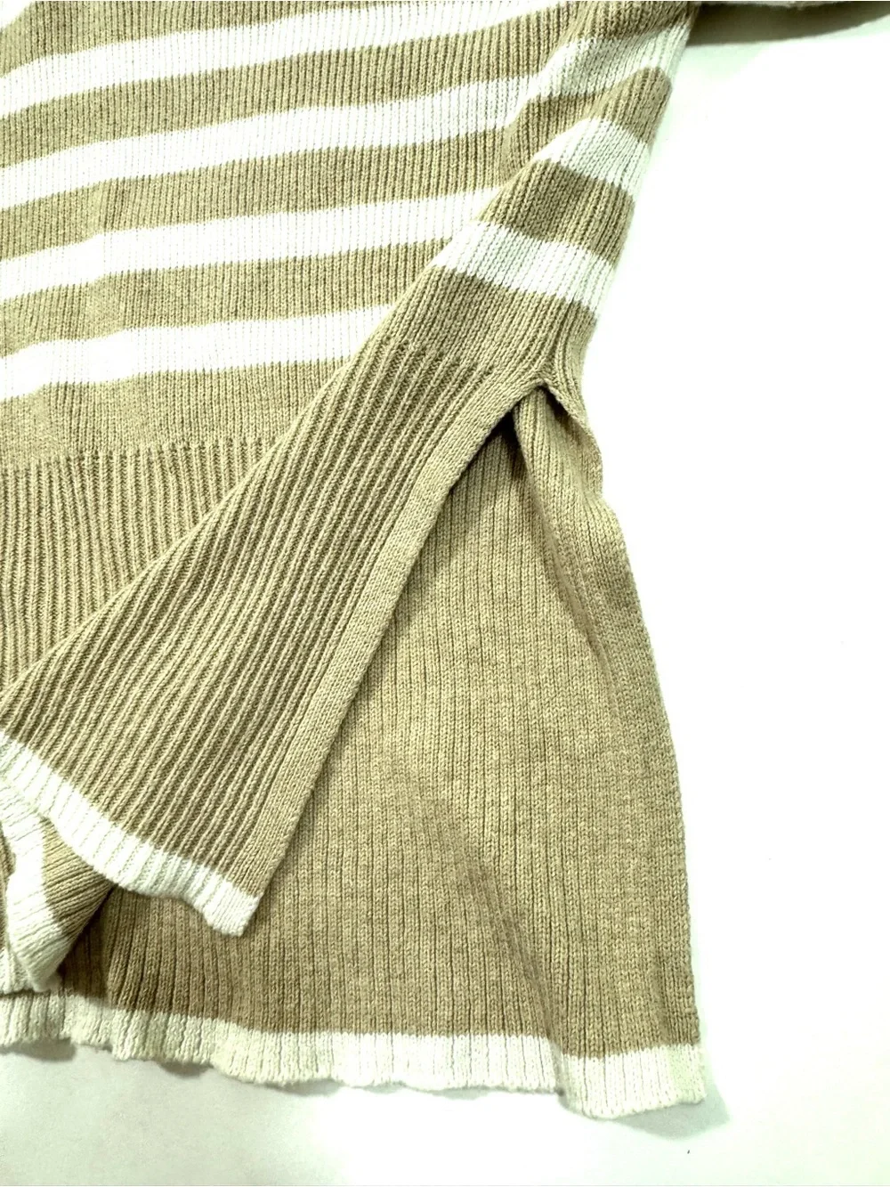 Rails Tessa Sand Stripe Sweater Wool Blend